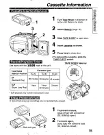 Предварительный просмотр 15 страницы Panasonic PVL750 - VHS-C PALMCORDER Operating Manual