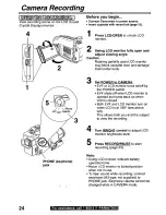 Предварительный просмотр 24 страницы Panasonic PVL750 - VHS-C PALMCORDER Operating Manual