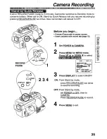 Предварительный просмотр 25 страницы Panasonic PVL750 - VHS-C PALMCORDER Operating Manual