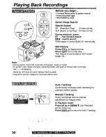 Предварительный просмотр 30 страницы Panasonic PVL750 - VHS-C PALMCORDER Operating Manual