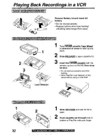 Предварительный просмотр 32 страницы Panasonic PVL750 - VHS-C PALMCORDER Operating Manual