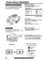 Предварительный просмотр 34 страницы Panasonic PVL750 - VHS-C PALMCORDER Operating Manual