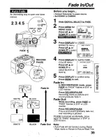 Предварительный просмотр 39 страницы Panasonic PVL750 - VHS-C PALMCORDER Operating Manual