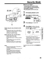 Предварительный просмотр 45 страницы Panasonic PVL750 - VHS-C PALMCORDER Operating Manual