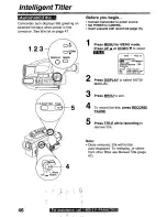 Предварительный просмотр 46 страницы Panasonic PVL750 - VHS-C PALMCORDER Operating Manual