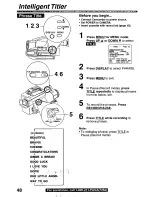 Предварительный просмотр 48 страницы Panasonic PVL750 - VHS-C PALMCORDER Operating Manual