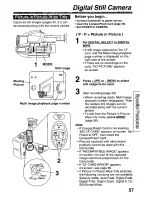 Предварительный просмотр 57 страницы Panasonic PVL750 - VHS-C PALMCORDER Operating Manual