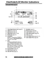 Предварительный просмотр 70 страницы Panasonic PVL750 - VHS-C PALMCORDER Operating Manual
