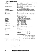 Предварительный просмотр 78 страницы Panasonic PVL750 - VHS-C PALMCORDER Operating Manual