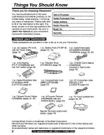 Preview for 2 page of Panasonic PVL850 - VHS-C PALMCORDER Operating Manual