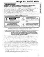 Preview for 3 page of Panasonic PVL850 - VHS-C PALMCORDER Operating Manual