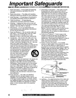 Preview for 4 page of Panasonic PVL850 - VHS-C PALMCORDER Operating Manual