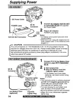 Preview for 14 page of Panasonic PVL850 - VHS-C PALMCORDER Operating Manual