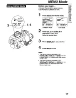 Preview for 17 page of Panasonic PVL850 - VHS-C PALMCORDER Operating Manual