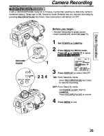 Preview for 25 page of Panasonic PVL850 - VHS-C PALMCORDER Operating Manual