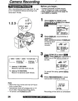 Preview for 28 page of Panasonic PVL850 - VHS-C PALMCORDER Operating Manual