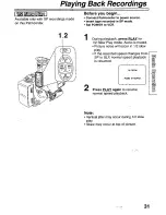 Preview for 31 page of Panasonic PVL850 - VHS-C PALMCORDER Operating Manual