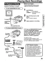 Preview for 33 page of Panasonic PVL850 - VHS-C PALMCORDER Operating Manual