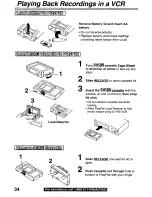 Preview for 34 page of Panasonic PVL850 - VHS-C PALMCORDER Operating Manual