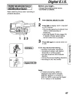 Preview for 47 page of Panasonic PVL850 - VHS-C PALMCORDER Operating Manual