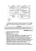 Preview for 2 page of Panasonic PVQ-1312W Service Manual