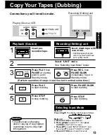 Предварительный просмотр 13 страницы Panasonic PVQ-2512 Operating Operating Instructions Manual