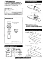 Preview for 4 page of Panasonic PVQ-M2509 Operating Operating Manual