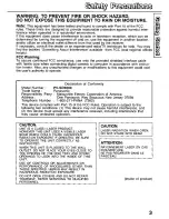 Preview for 3 page of Panasonic PVSD5000 - SUPER DISK DIGITAL C User Manual