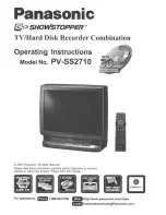 Panasonic PVSS2710 - TV/HDR COMBO Operating Manual предпросмотр