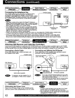 Предварительный просмотр 12 страницы Panasonic PVSS2710 - TV/HDR COMBO Operating Manual