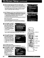 Предварительный просмотр 14 страницы Panasonic PVSS2710 - TV/HDR COMBO Operating Manual