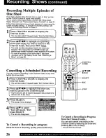 Предварительный просмотр 26 страницы Panasonic PVSS2710 - TV/HDR COMBO Operating Manual