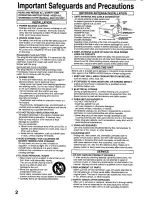 Preview for 2 page of Panasonic QUASAR PV-C1330W Operating Manual