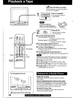 Preview for 12 page of Panasonic QUASAR PV-C2030W Operating Manual