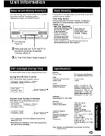 Preview for 43 page of Panasonic QUASAR PV-C2030W Operating Manual