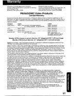 Preview for 51 page of Panasonic QUASAR PV-C2030W Operating Manual