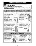 Preview for 6 page of Panasonic Quickdraw MC-V5247 Operating Instructions Manual