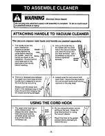 Предварительный просмотр 6 страницы Panasonic QuickDraw MC-V5355 Operating Instructions Manual