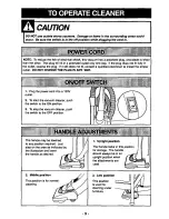 Предварительный просмотр 9 страницы Panasonic Quickdraw MC-V5725 Operating Instructions Manual