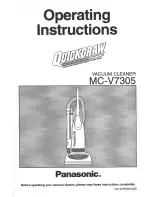 Предварительный просмотр 1 страницы Panasonic Quickdraw MC-V7305 Operating Instructions Manual