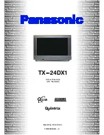 Panasonic Quintrix TX-24DX1 Operating Instructions Manual предпросмотр