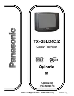 Panasonic Quintrix TX--25LD4C/Z Operating Instructions Manual preview