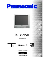 Предварительный просмотр 1 страницы Panasonic QuintrixF TX-21AP2D Operating Instructions Manual