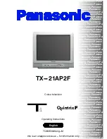 Предварительный просмотр 1 страницы Panasonic QuintrixF TX-21AP2F Operating Instructions Manual