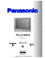 Preview for 1 page of Panasonic QuintrixF TX-21AS1C Operating Instructions Manual