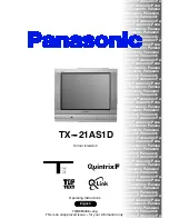 Предварительный просмотр 1 страницы Panasonic QuintrixF TX-21AS1D Operating Instructions Manual