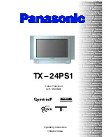 Предварительный просмотр 1 страницы Panasonic QuintrixF TX-24PS14 Operating Instructions Manual