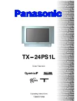 Предварительный просмотр 1 страницы Panasonic QuintrixF TX-24PS1L Operating Instructions Manual