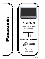 Предварительный просмотр 1 страницы Panasonic QuintrixF TX-28PK10 Operating Instructions Manual