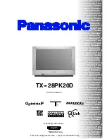 Panasonic QuintrixF TX-28PK20D Operating Instructions Manual preview